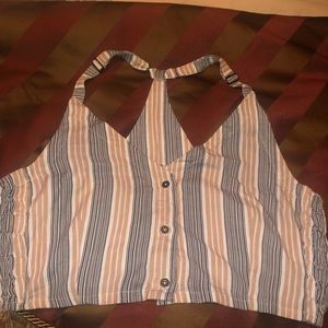 RVCA striped crop top